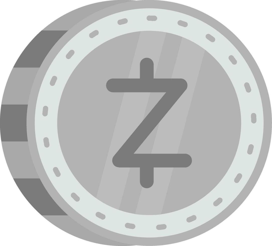 Zcash Grey scale Icon vector