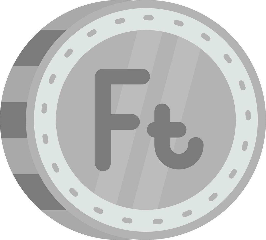 Forint Grey scale Icon vector