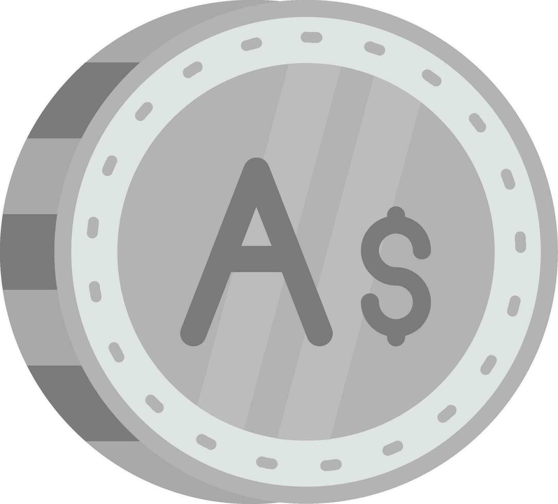 Australian dollar Grey scale Icon vector