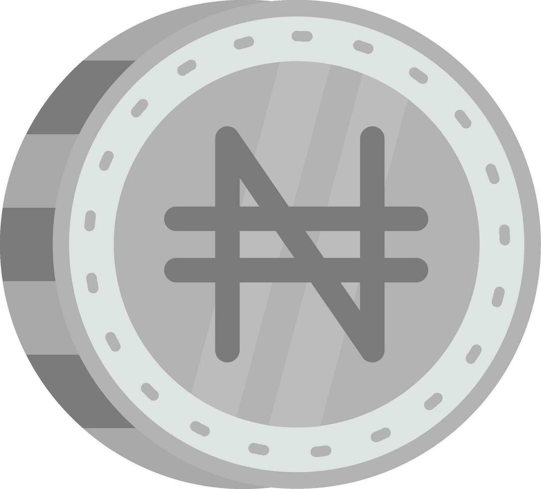 naira gris escala icono vector