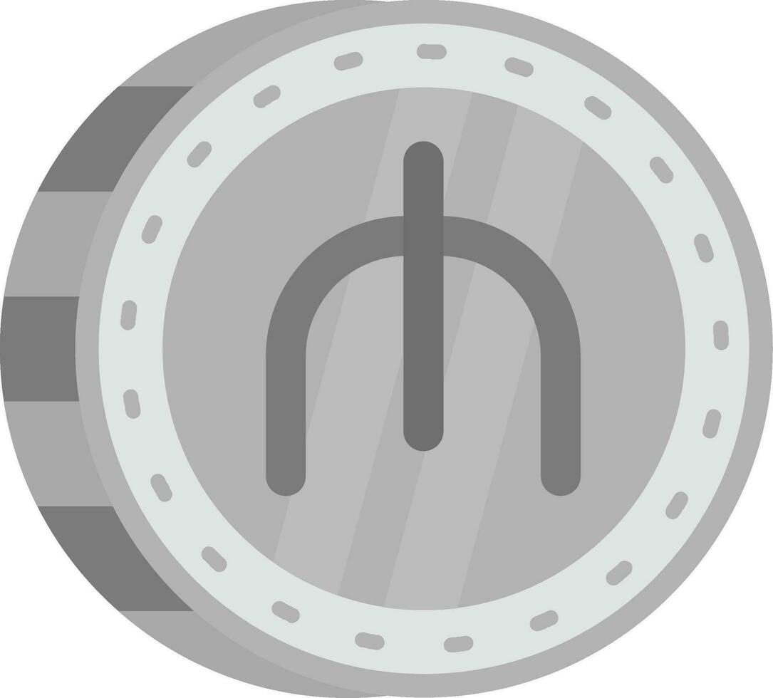 Manat Grey scale Icon vector