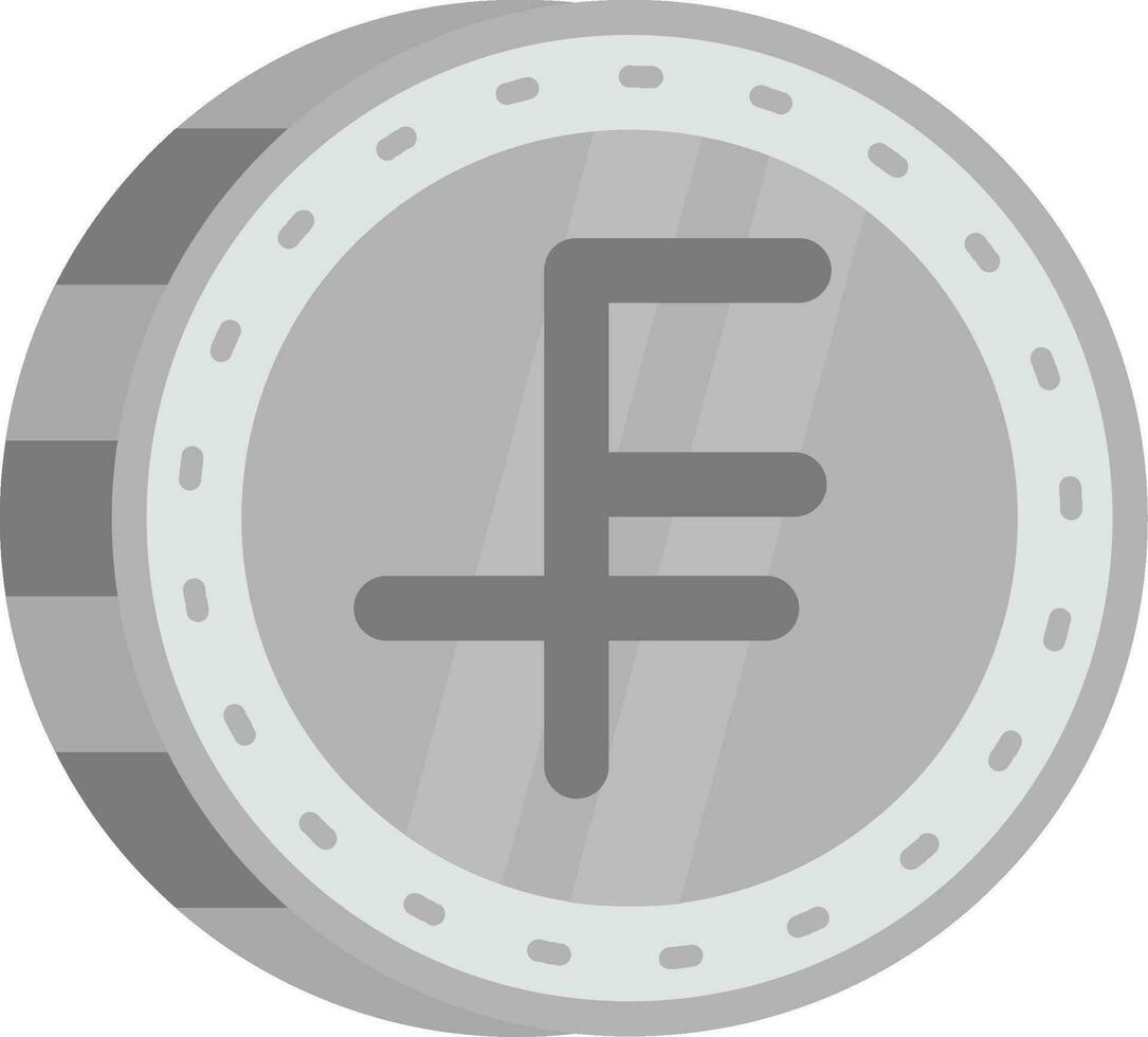Swiss franc Grey scale Icon vector
