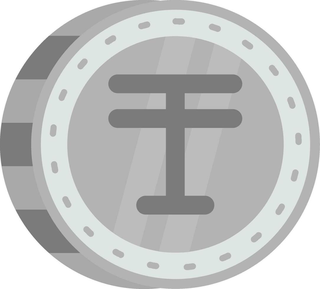 Tenge Grey scale Icon vector