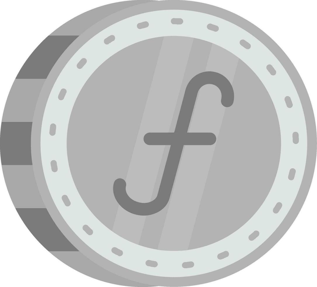 Guilder Grey scale Icon vector