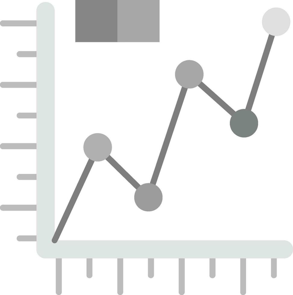 Line graph Grey scale Icon vector