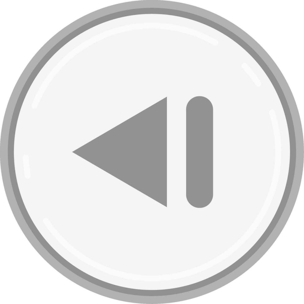 Previous Grey scale Icon vector