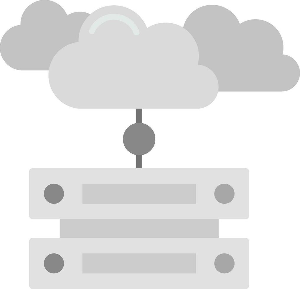 Cloud data Grey scale Icon vector