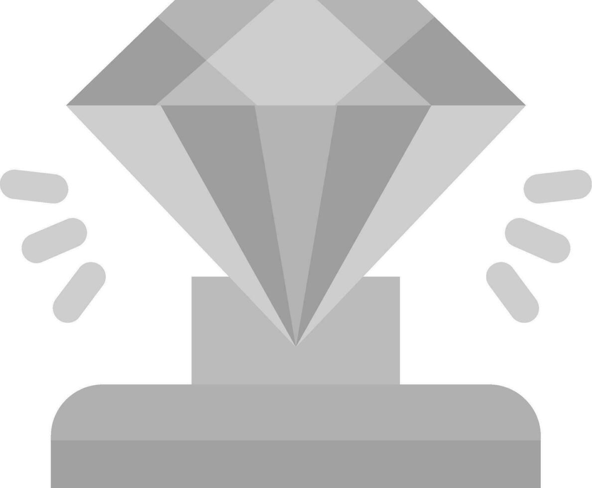 diamante gris escala icono vector