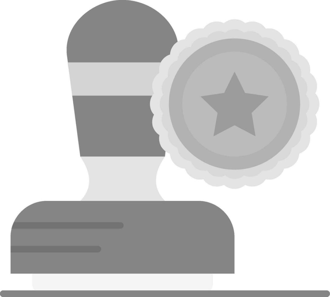 Stamp Grey scale Icon vector