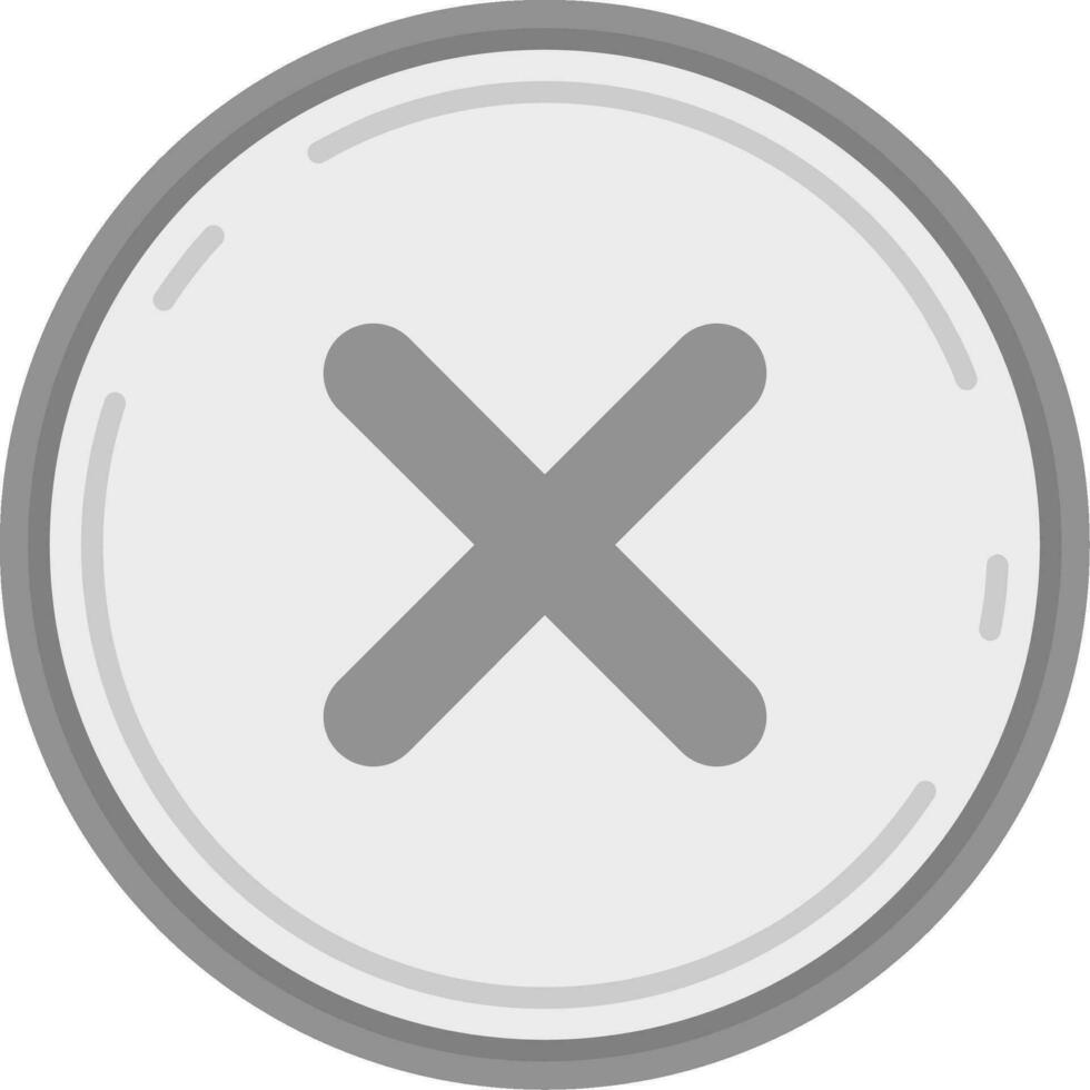 Cancel Grey scale Icon vector