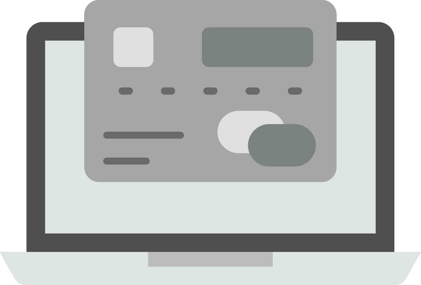 Laptop Grey scale Icon vector