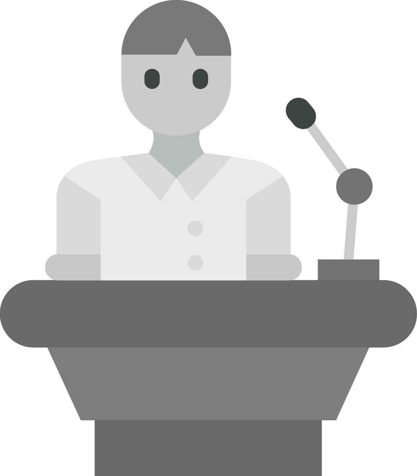 Lecturer Grey scale Icon vector