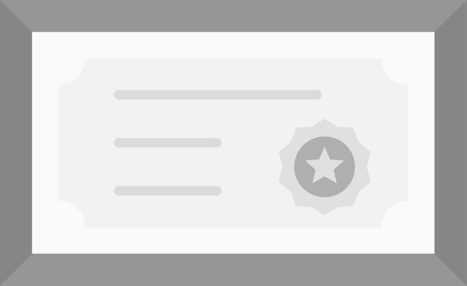 Certificate Grey scale Icon vector