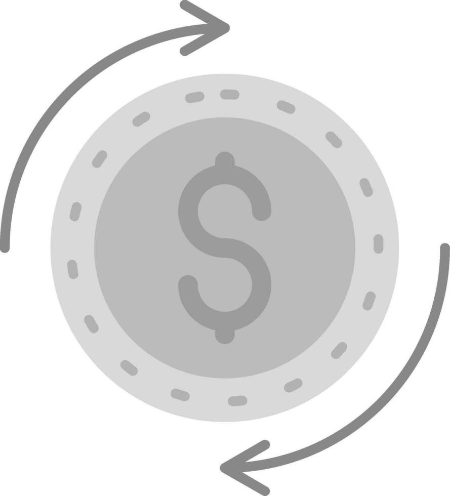dólar gris escala icono vector