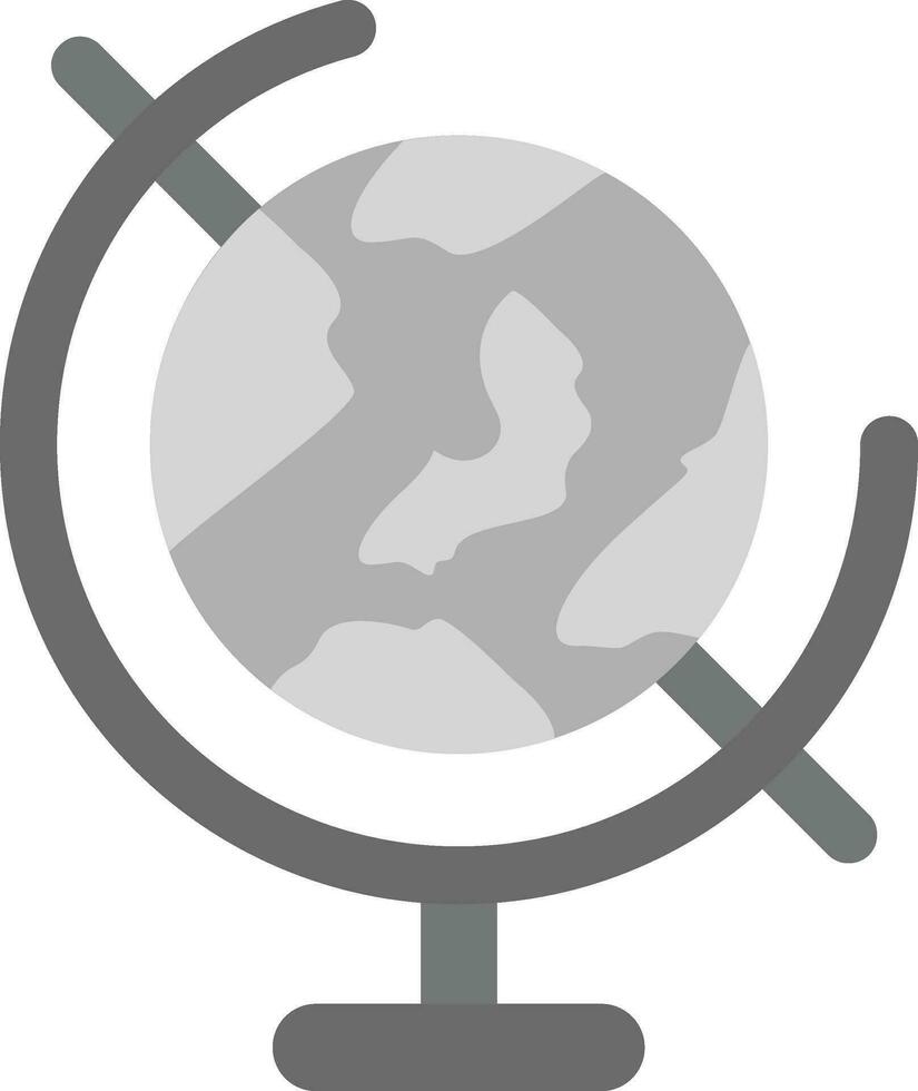 globo gris escala icono vector