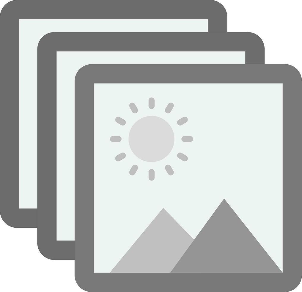 Gallery Grey scale Icon vector