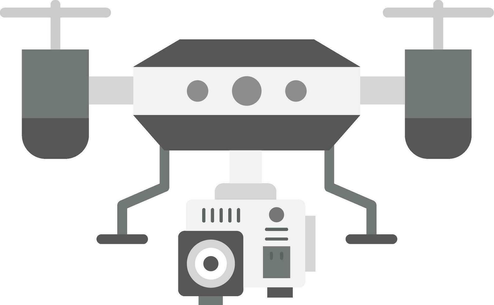 cámara zumbido gris escala icono vector