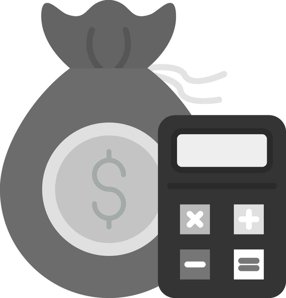 Budget Grey scale Icon vector