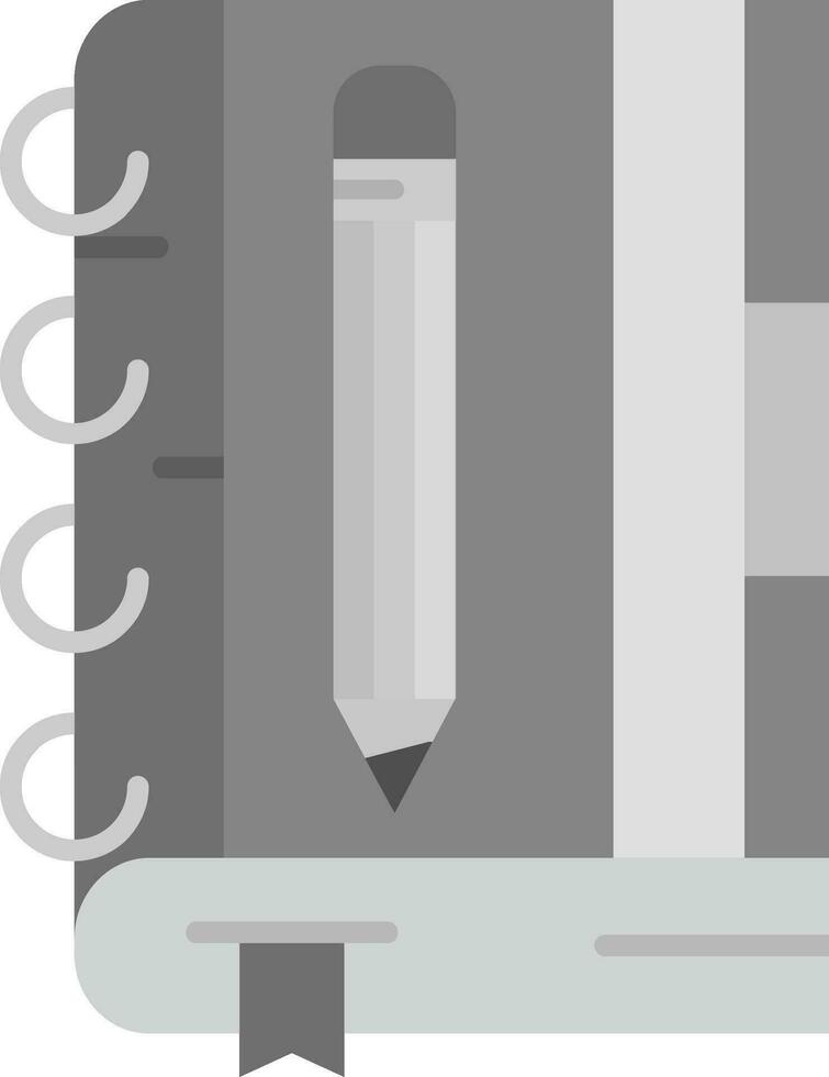 bosquejo libro gris escala icono vector