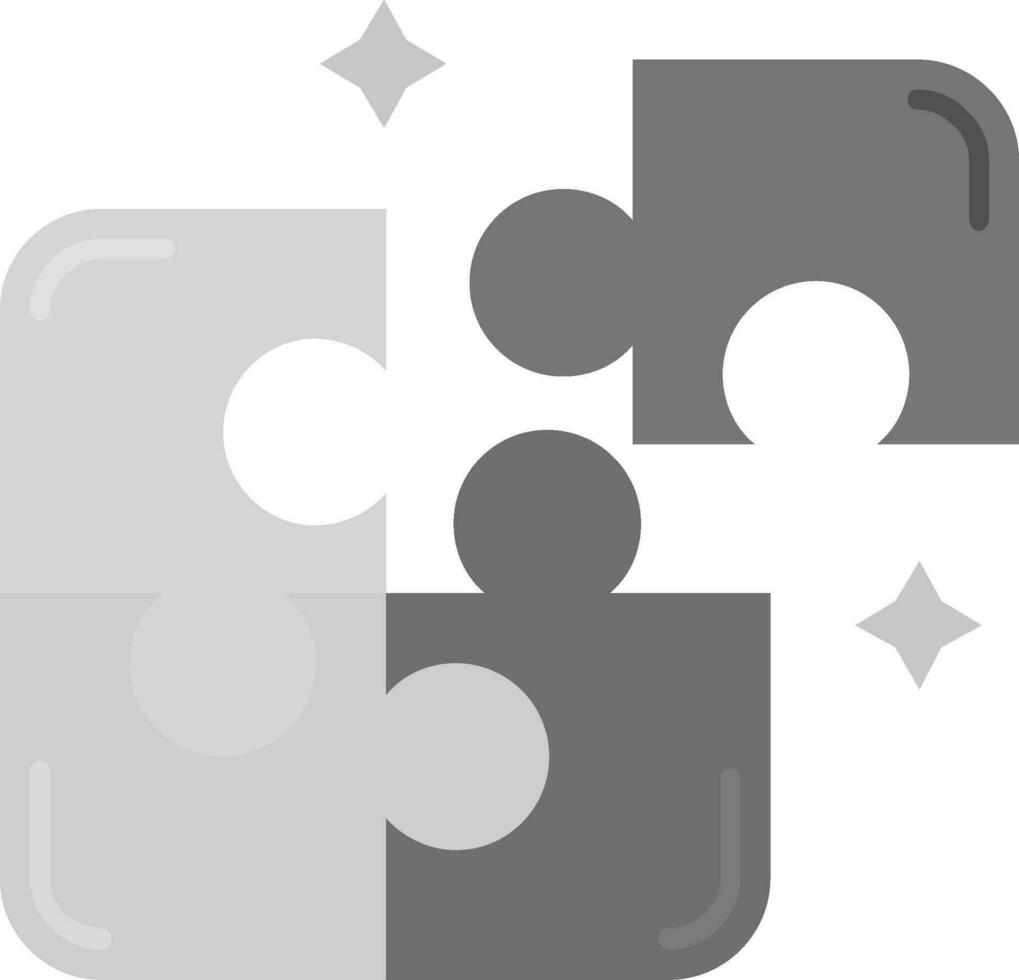 Puzzle Grey scale Icon vector