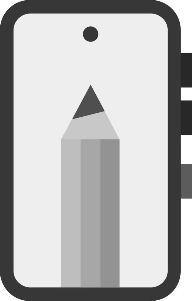 teléfono inteligente gris escala icono vector