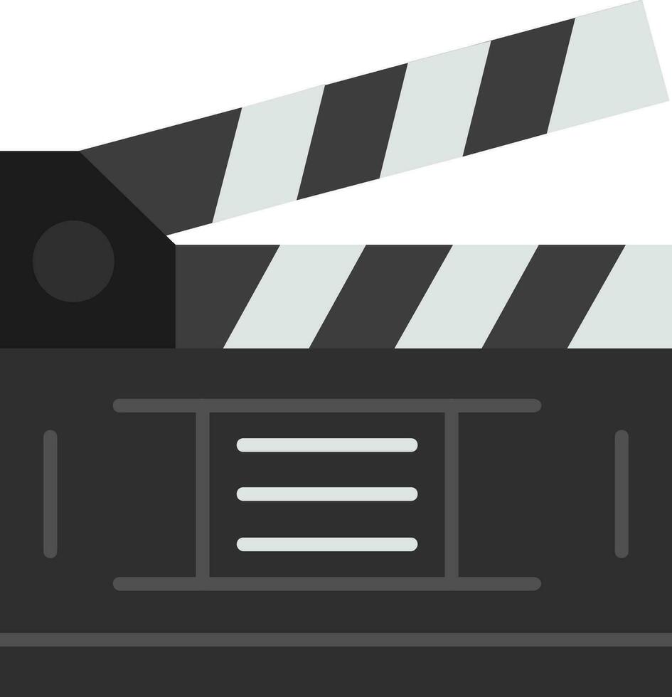 Clapperboard Grey scale Icon vector