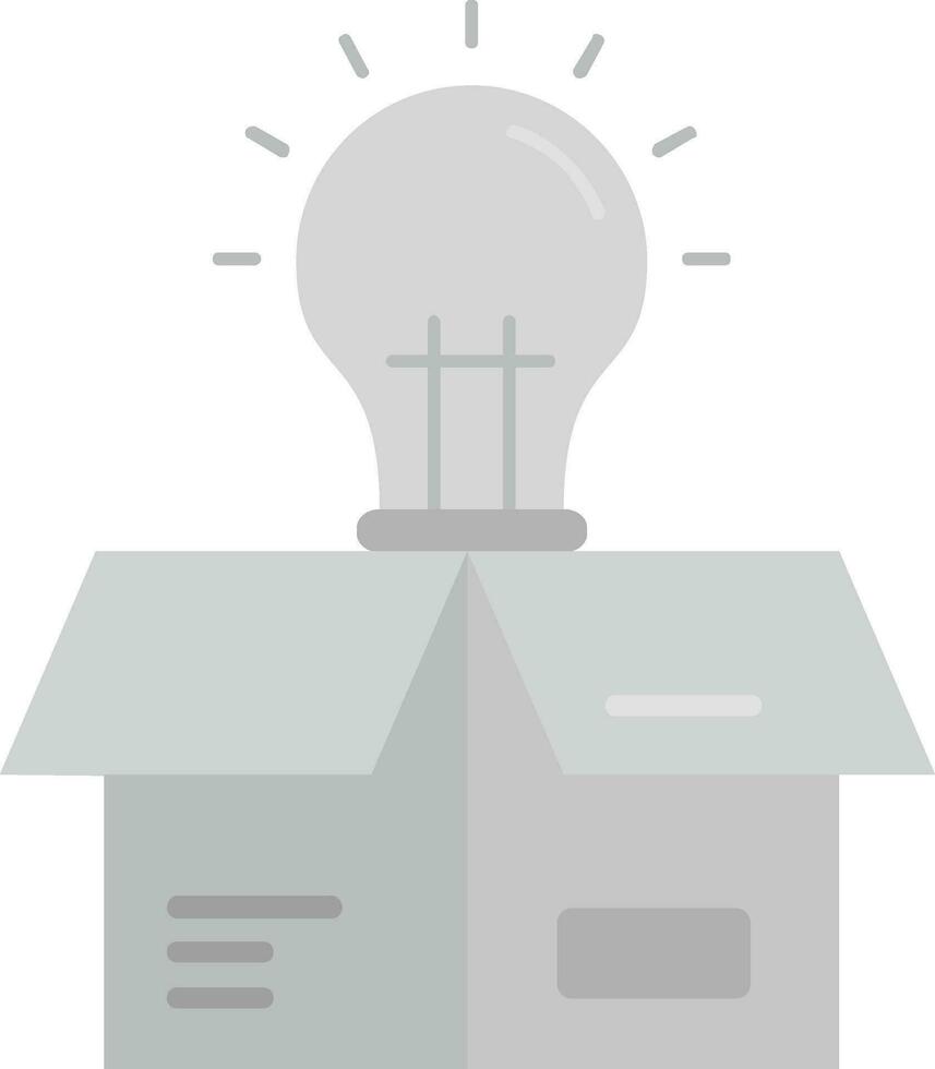 Think outside the box Grey scale Icon vector