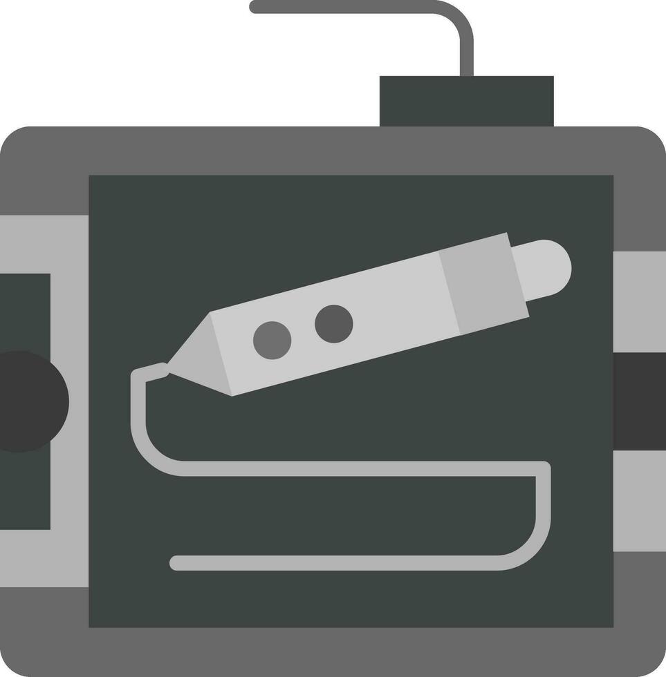 Drawing tablet Grey scale Icon vector