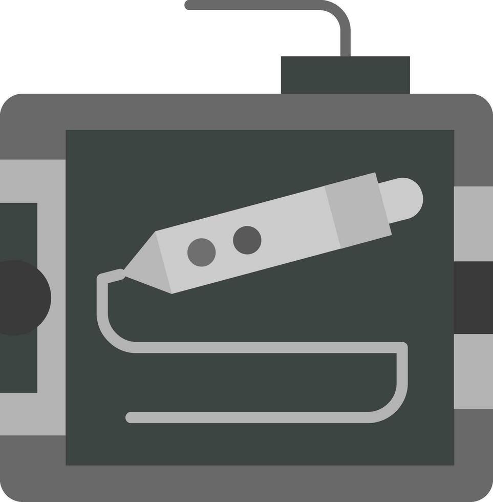 dibujo tableta gris escala icono vector