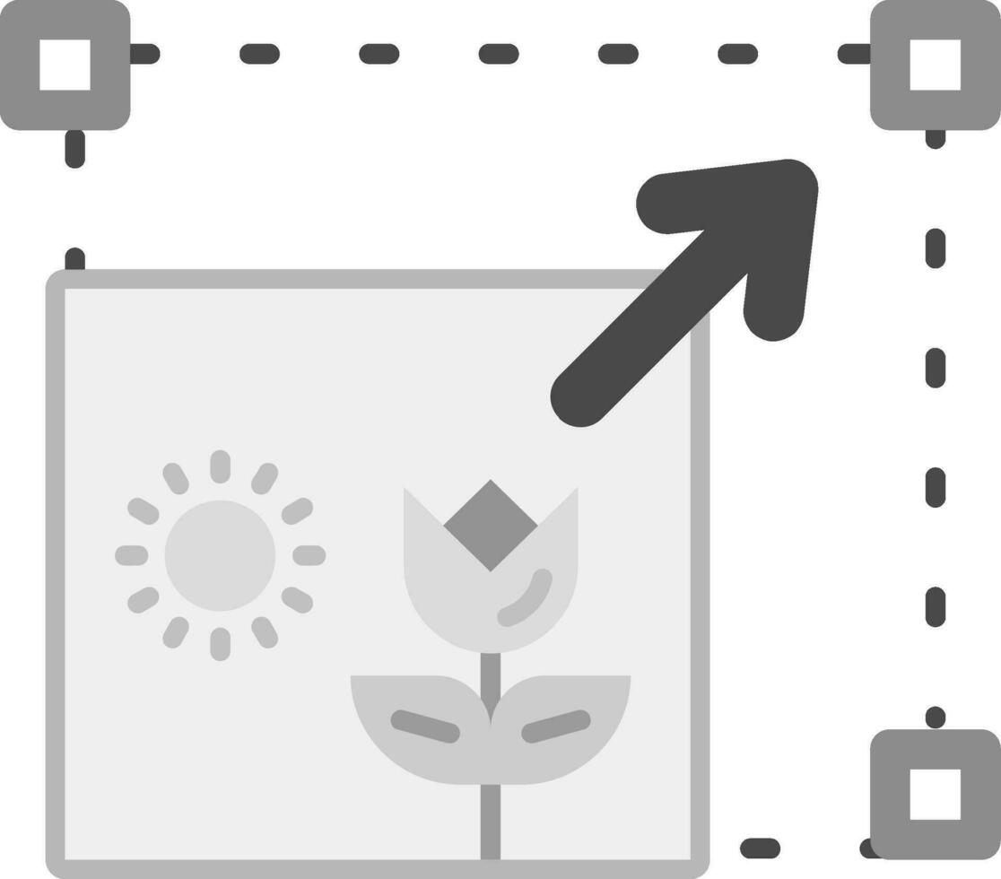 Resizing Grey scale Icon vector