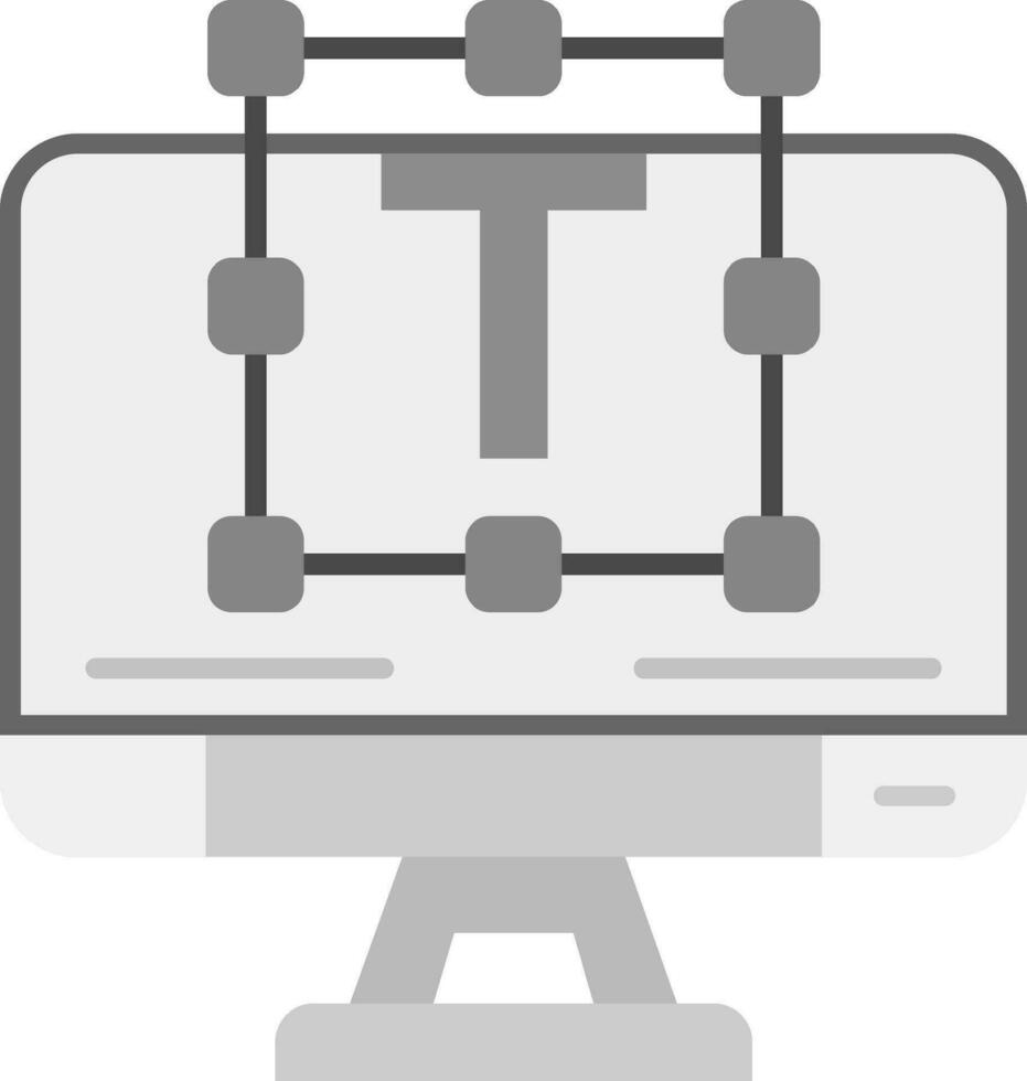Typography Grey scale Icon vector