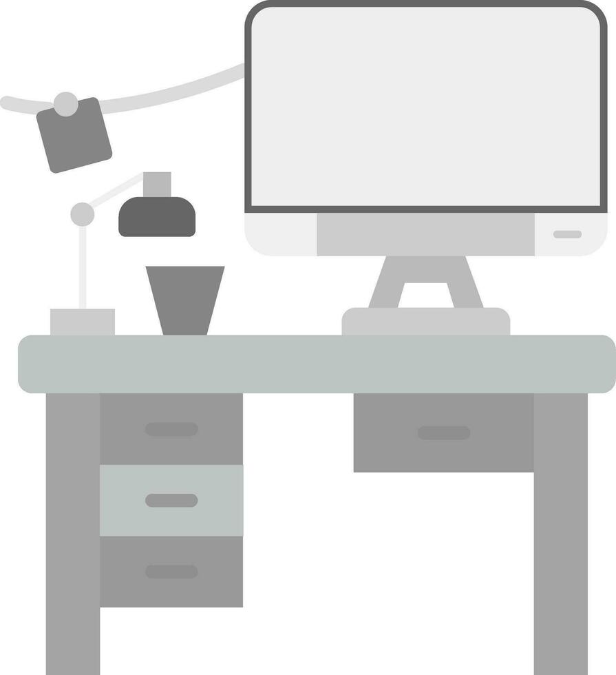 Workspace Grey scale Icon vector