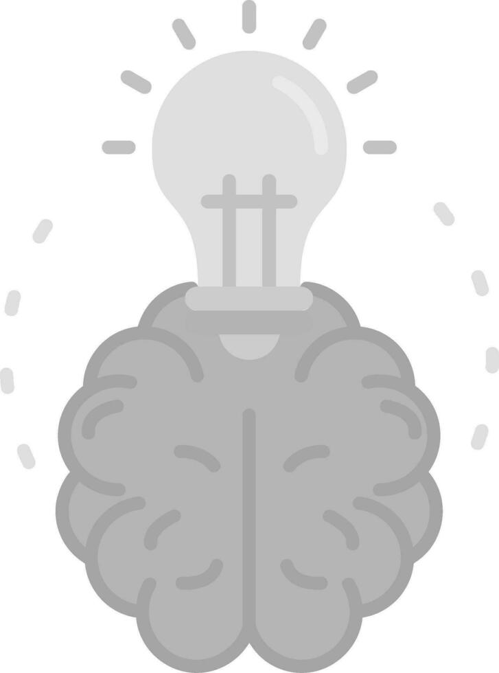 Brainstroming Grey scale Icon vector