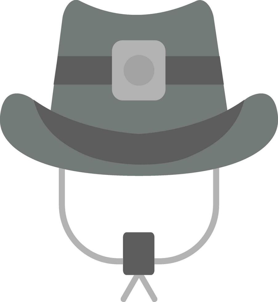 Cowboy hat Grey scale Icon vector