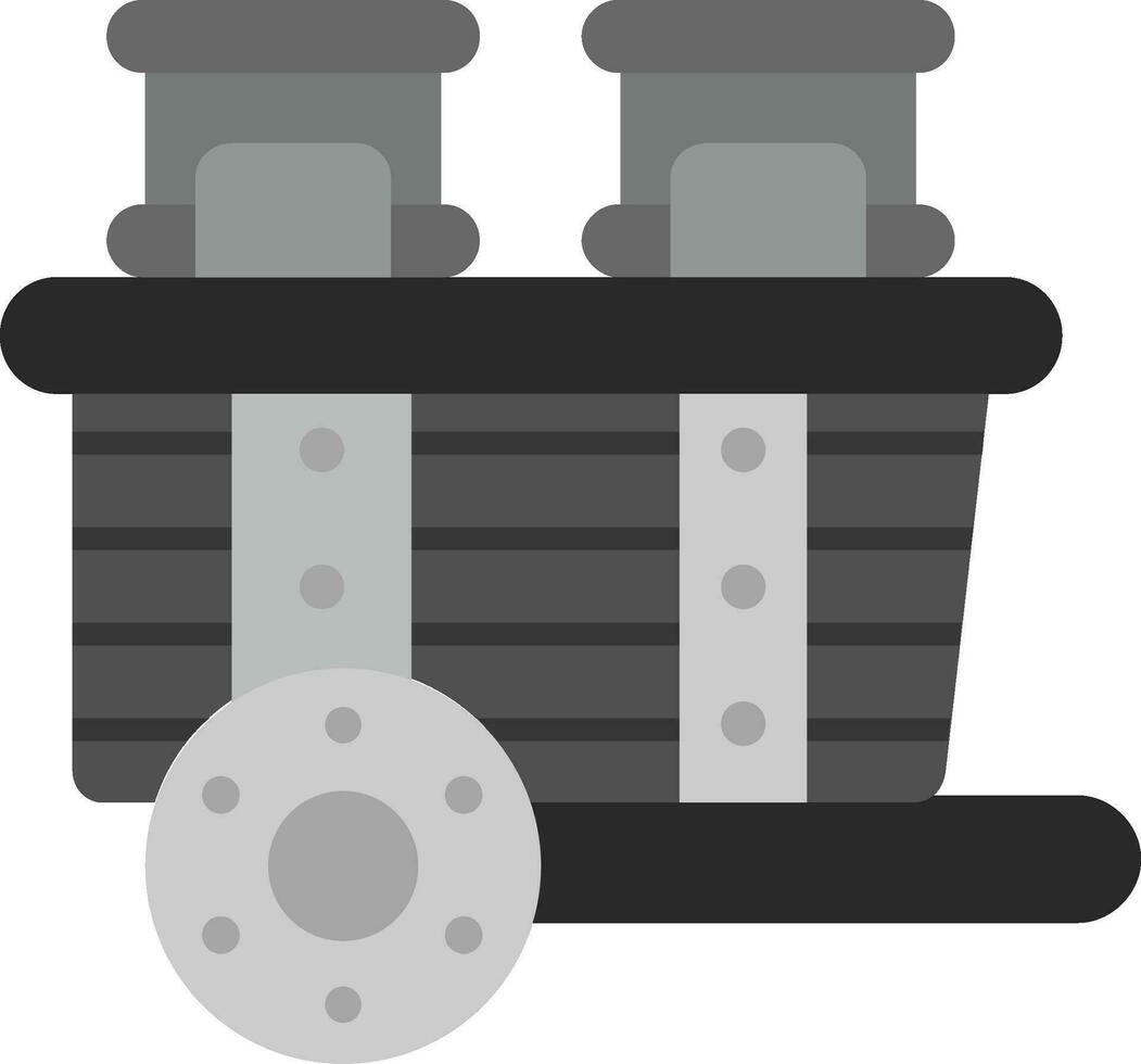 Cart Grey scale Icon vector