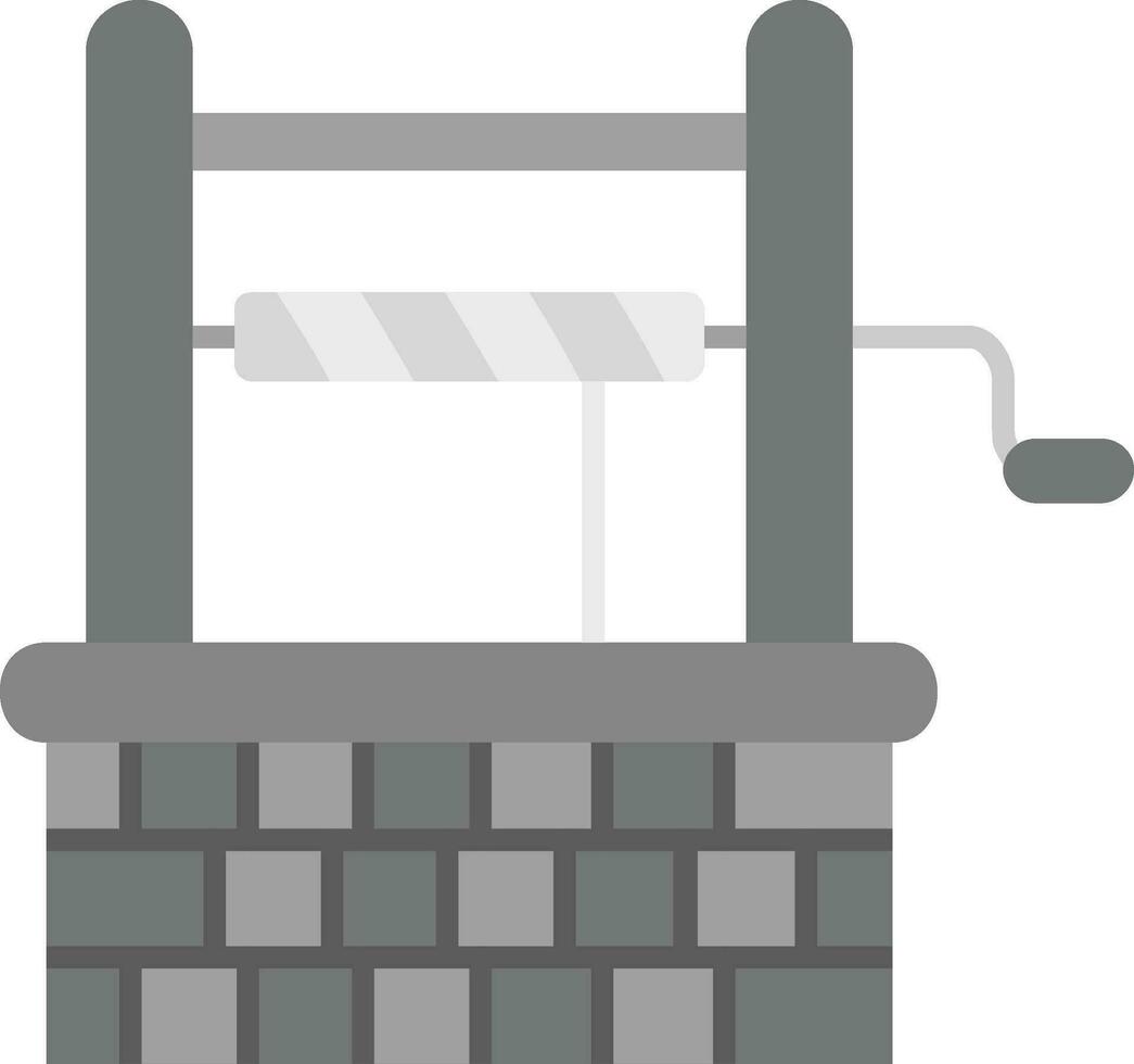 Well Grey scale Icon vector