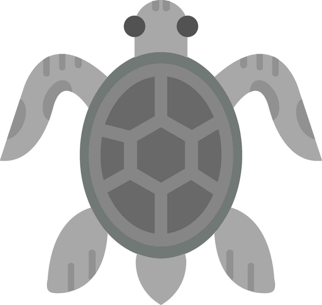 Turtle Grey scale Icon vector