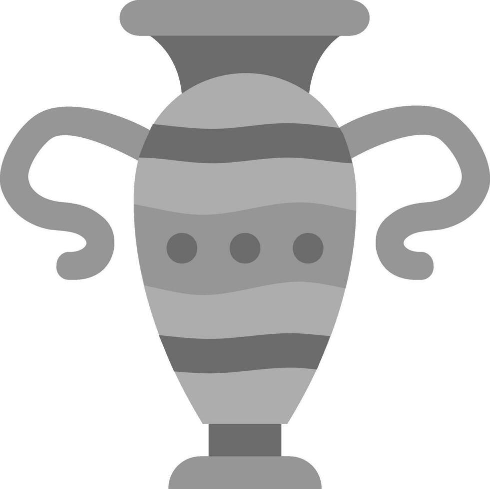 florero gris escala icono vector