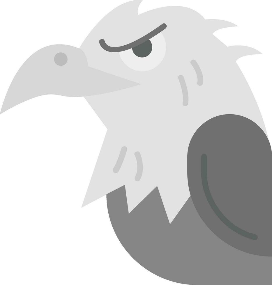 águila gris escala icono vector