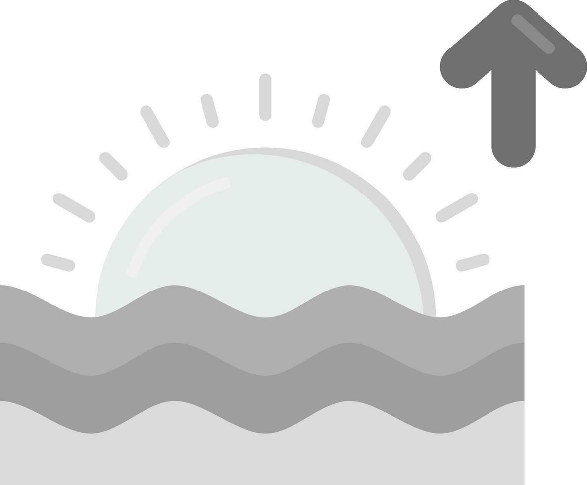 Sunrise Grey scale Icon vector