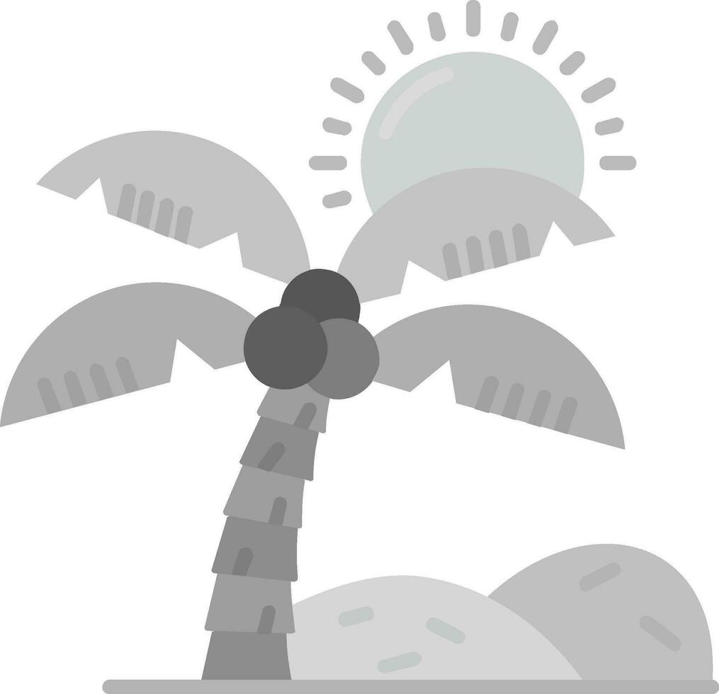 Oasis Grey scale Icon vector