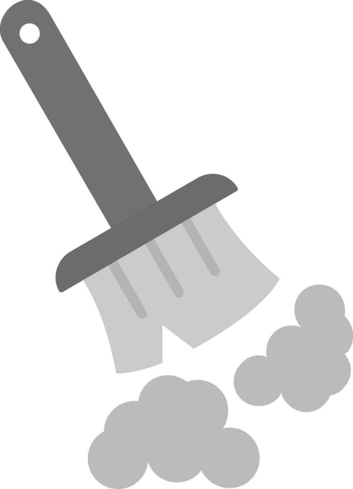 Broom Grey scale Icon vector