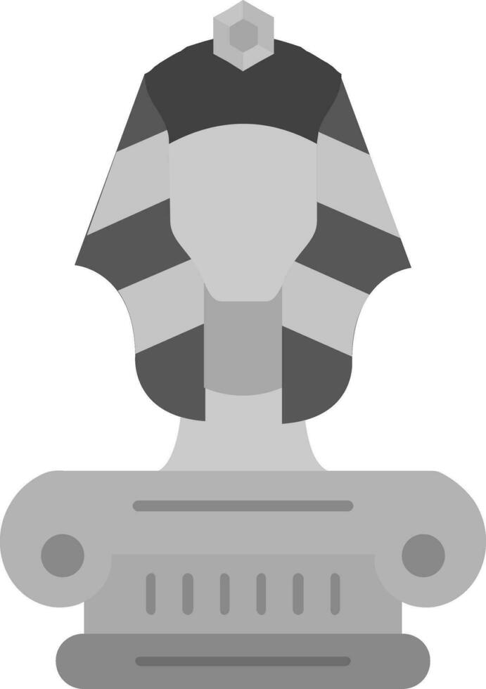 escultura gris escala icono vector