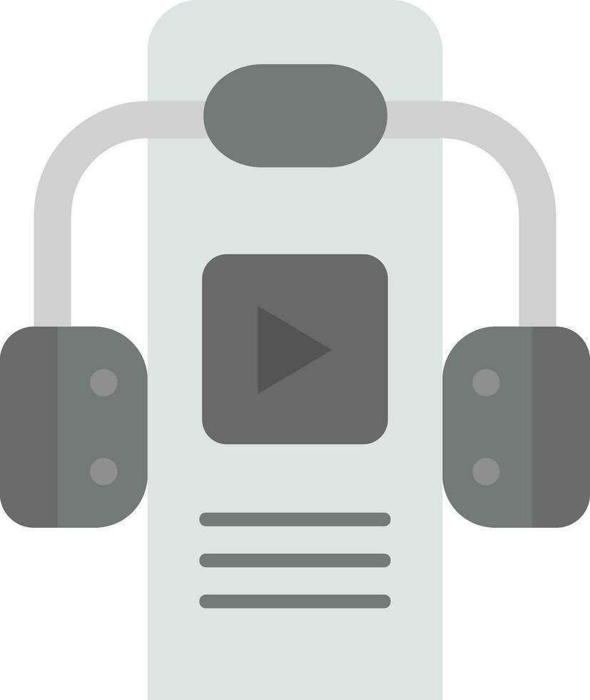 Audio guide Grey scale Icon vector