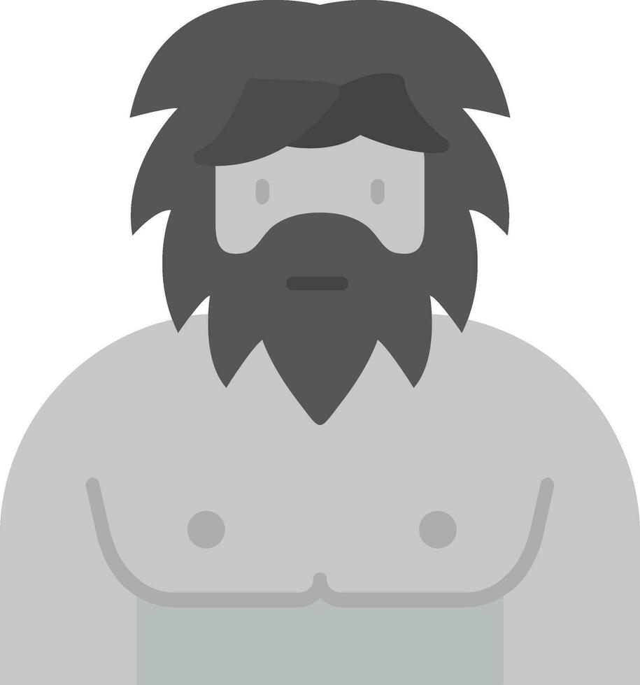 Men Grey scale Icon vector