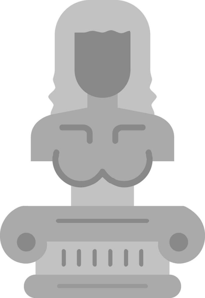 escultura gris escala icono vector