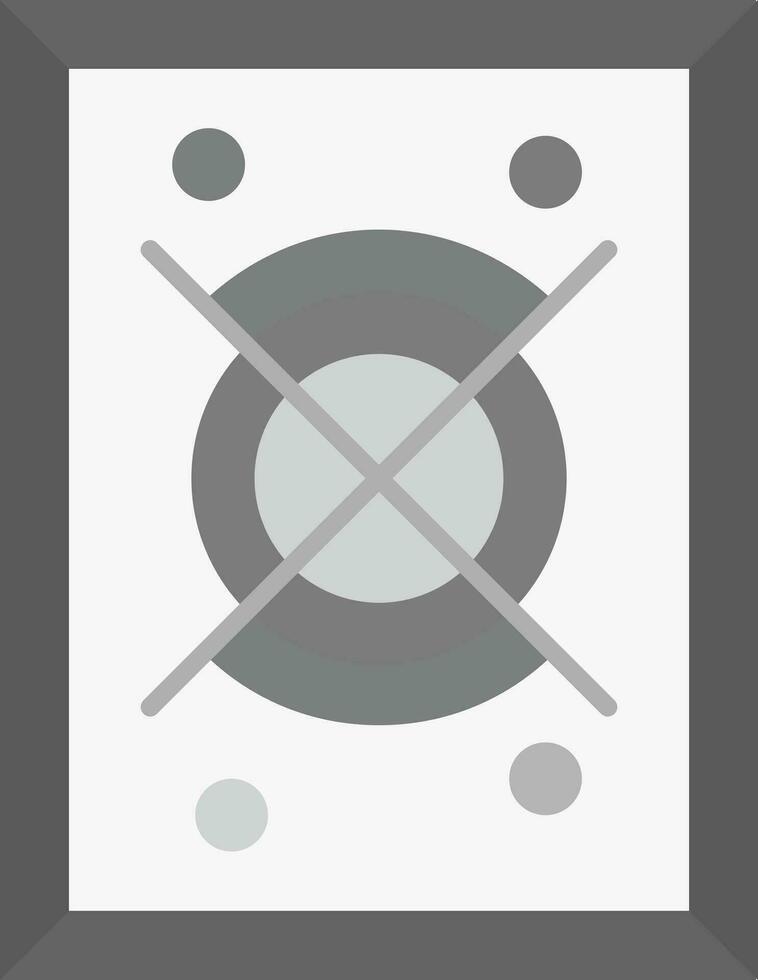 Abstract art Grey scale Icon vector