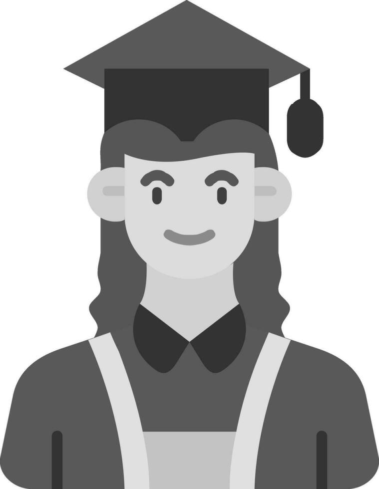 Student Grey scale Icon vector