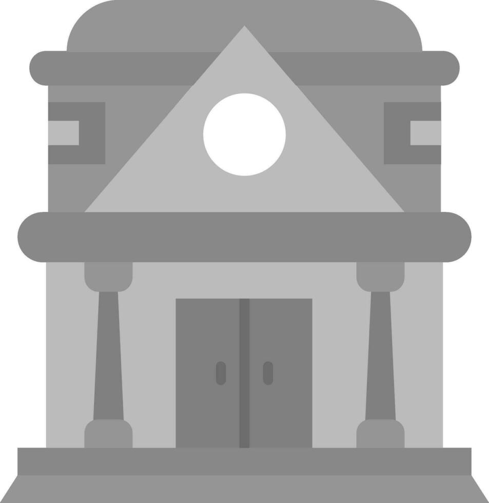 Museum Grey scale Icon vector