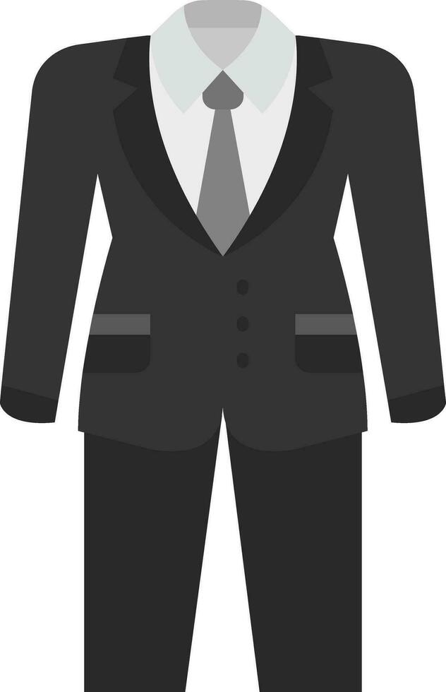 traje gris icono vector